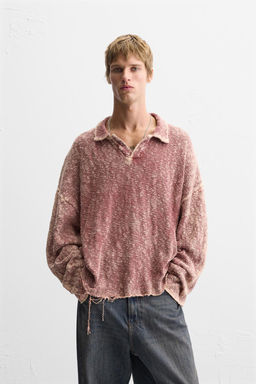 WASHED KNIT POLO SHIRT - Zara фото 2