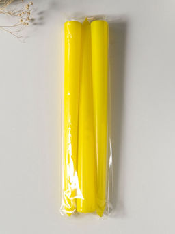 Свеча античная 25 см (набор 3 шт) 58 гр, 7 ч, цв. жёлтый