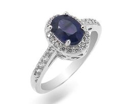 Кольцо из серебра сапфир, SL-RIC41
