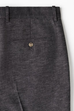 Pantal?n sastre en mezcla de lino Regular Fit - H&m фото 4