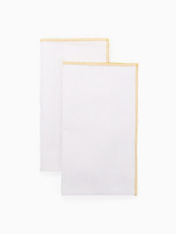 Набор салфеток с золотым люрексом «Этель», 2 шт., 50×50 см, белые