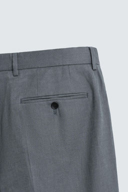 100% LINEN SUIT TROUSERS - Zara фото 8