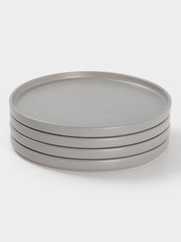 Набор тарелок Доляна Гранит, 4 шт., d=26 см, керамика, серый фото 2