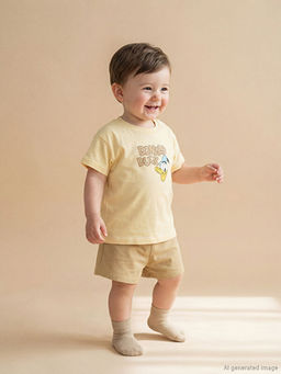 Donald Duck Bask?l? Erkek Bebek Ti??rt ve ?ort