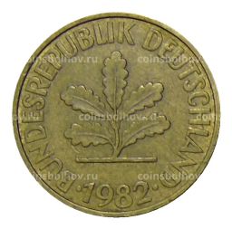 Монета 10 пфеннигов 1982 года D Германия