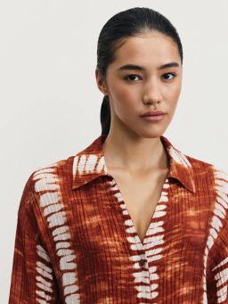 Рубашка из вискозы с принтом / Zarina  фото 6