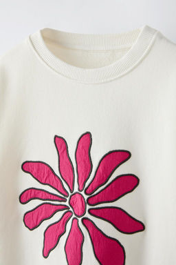 FLORAL AND TEXT SWEATSHIRT - Zara фото 3
