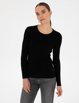 Siyah Ex. Slim Fit Kazak
