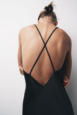 EMBROIDERED LACE SATIN DRESS - Zara фото 3
