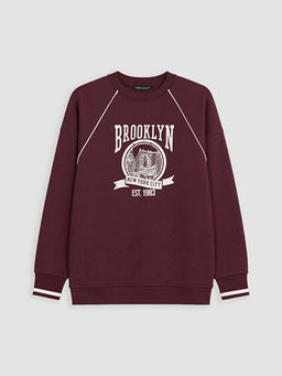 Bask?l? Oversize Kad?n Sweatshirt Tunik