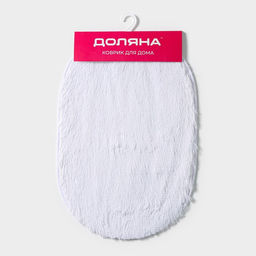 Коврик Доляна Пушистик, 38?59 см, белый  фото 9