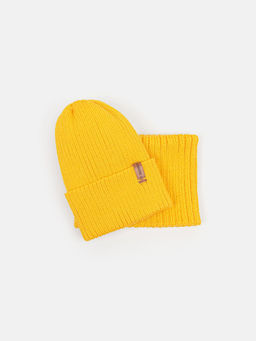 Шапка тыква из смесовой шерсти однослойная Горчица - Bungly фото 5