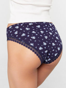 Цена за 2 штуки! Трусы слипы женские синие с цветочным принтом цветочки на т.синем 412550 - Mark formelle фото 10