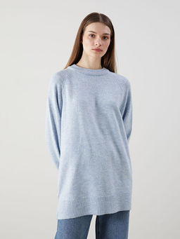 Bisiklet Yaka Kad?n Triko Tunik