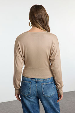 TRENDYOLMILLA Ekru Basic Premium Kalite Triko Kazak TWOAW25KZ00186