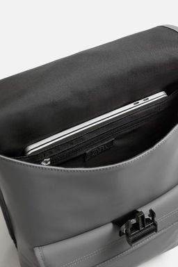 RUBBERISED BACKPACK WITH FLAP - Zara фото 15