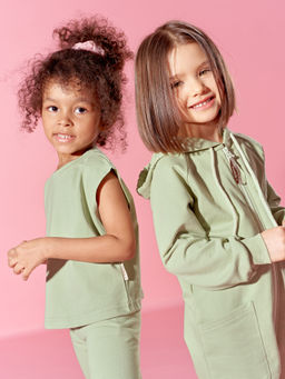 Футболка укороченная без рукавов Шалфей - Bungly фото 7