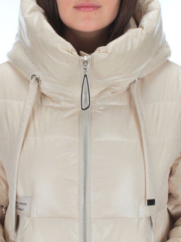22-116 LT. BEIGE Пальто зимнее женское (200 гр. тинсулейт) - Фабричный китай фото 11