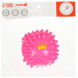 Развивающий тактильный мячик Крошка Я «Принцесса», ø9 см, с пищалкой, от 6 мес.