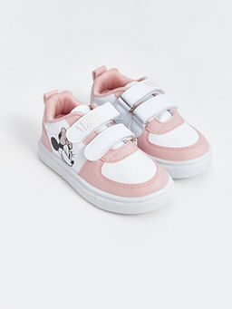 Minnie Mouse Bask?l? K?z Bebek Spor Ayakkab?