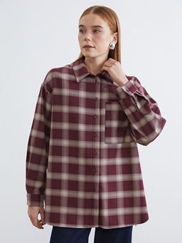 Ekose Oversize Kad?n G?mlek Tunik