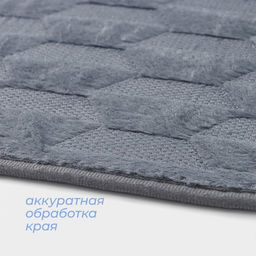 Коврик для ванной и туалета SAVANNA Стоун, 40?60 см, серый  фото 4