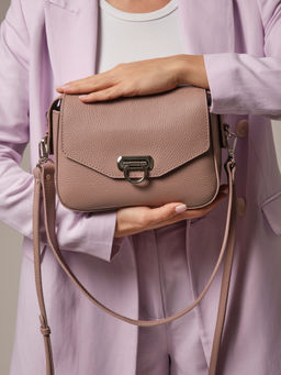 Сумка кожаная через плечо Azaro 3684 фруктовый мусс