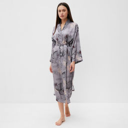 Халат домашний женский KAFTAN «Дракон», размер 44-46, серый