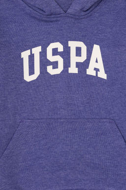 Erkek _ocuk Mor Basic Kap__onlu Sweatshirt