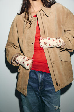 FLORAL PRINT KNITTED MITTENS - Zara фото 3