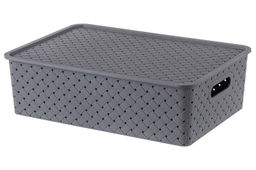 Корзинка с крышкой 7,5 л 35*24,5*10,5 см Береста серая (модель 5221/18) - Elan gallery фото 3