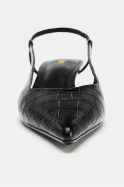 EMBOSSED SLINGBACK SHOES - Zara фото 4