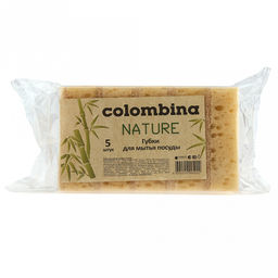 Губка для посуды Colombina Nature 9,5х6х3см, поролон, абразивная фибра, набор 5шт (Россия) - Домашняя мода фото 5