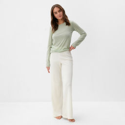 Лонгслив женский KAFTAN: Basic line, оливковый, размер 50-52
