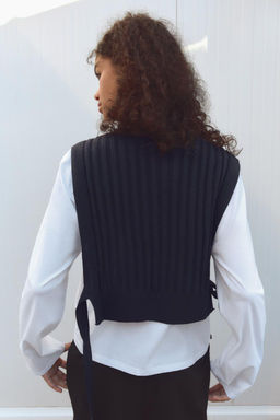 ZIP-UP GILET T-SHIRT - Zara фото 6