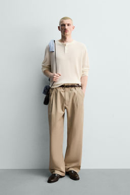 JERSEY CUELLO PANADERO LINO - LANA / Crudo