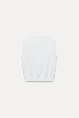 PLAIN KNIT TOP WITH RIBBED TRIMS - Zara фото 5