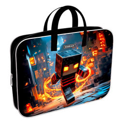 Папка на молнии с ручками А4 ErichKrause "Mini Block" 360*290*70мм (64987) полиэстер