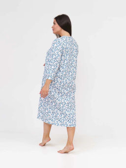 Ночная сорочка женская, цвет синий белый