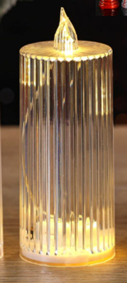 Свеча светодиодная 6х15 см / VFR-118 /уп 12/288/прозрачная