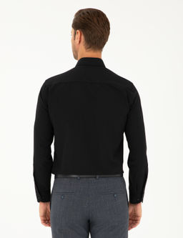 Siyah Slim Fit Arm_rl_ Uzun Kollu G_mlek