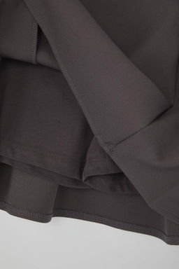 Antrasit 100% Pamuk Fiyonklu Dokuma K?z Cocuk Okul Sort Etek TKDAW26ET00000 - Trendyolmilla фото 4