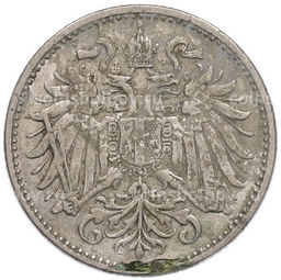Монета 10 геллеров 1893 года Австрия