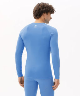 Футболка компрессионная с длинным рукавом JOGEL PerFormDRY Baselayer LS Tee, голубой  фото 9
