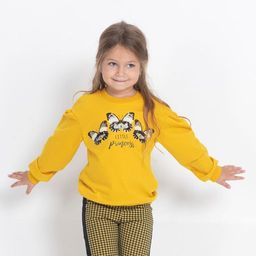 CRB wear/CWKG 62882-30-290 Джемпер модель свитшот для девочки, желтый/Ex.Cherubino