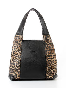 LACCOMA сумка Валери-HL040-леопард  темно-коричневый/черный эко кожа хлопок  фото 3