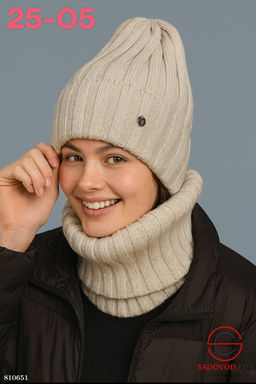 Набор 2в1 шапка внутри подкладка флис