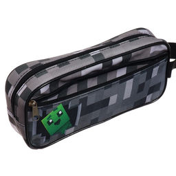 Пенал школьный, текстиль, 2 отделения, 22×10×7 см «Пиксельный мир»