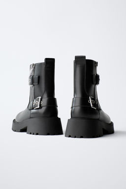 ANKLE BOOTS WITH BUCKLES - Zara фото 5