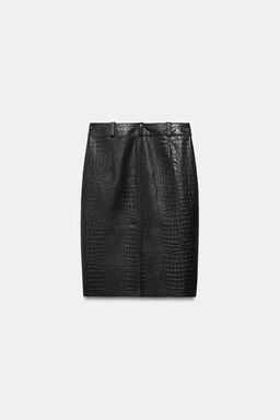 FALDA COCO PIEL ZW COLLECTION LIMITED EDITION / Negro - Zara фото 8